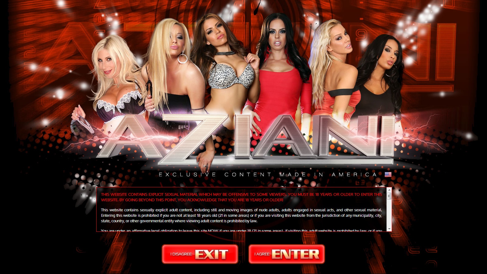 Adult web design for Aziani.com